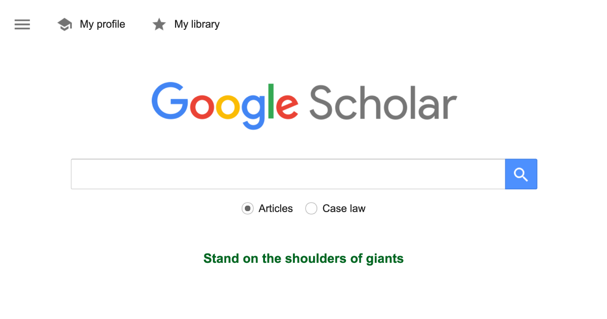 Google Akademik'in Ekran Görüntüsü